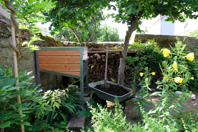 Composteur de Jardin de 300 L, bac à Compost de Grande capacité de 80  gallons, Baril de Compost de déchets Alimentaires surdimensionné, Engrais